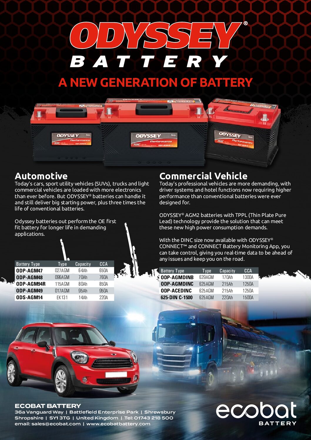 Odyssey Batteries CAr HGV
