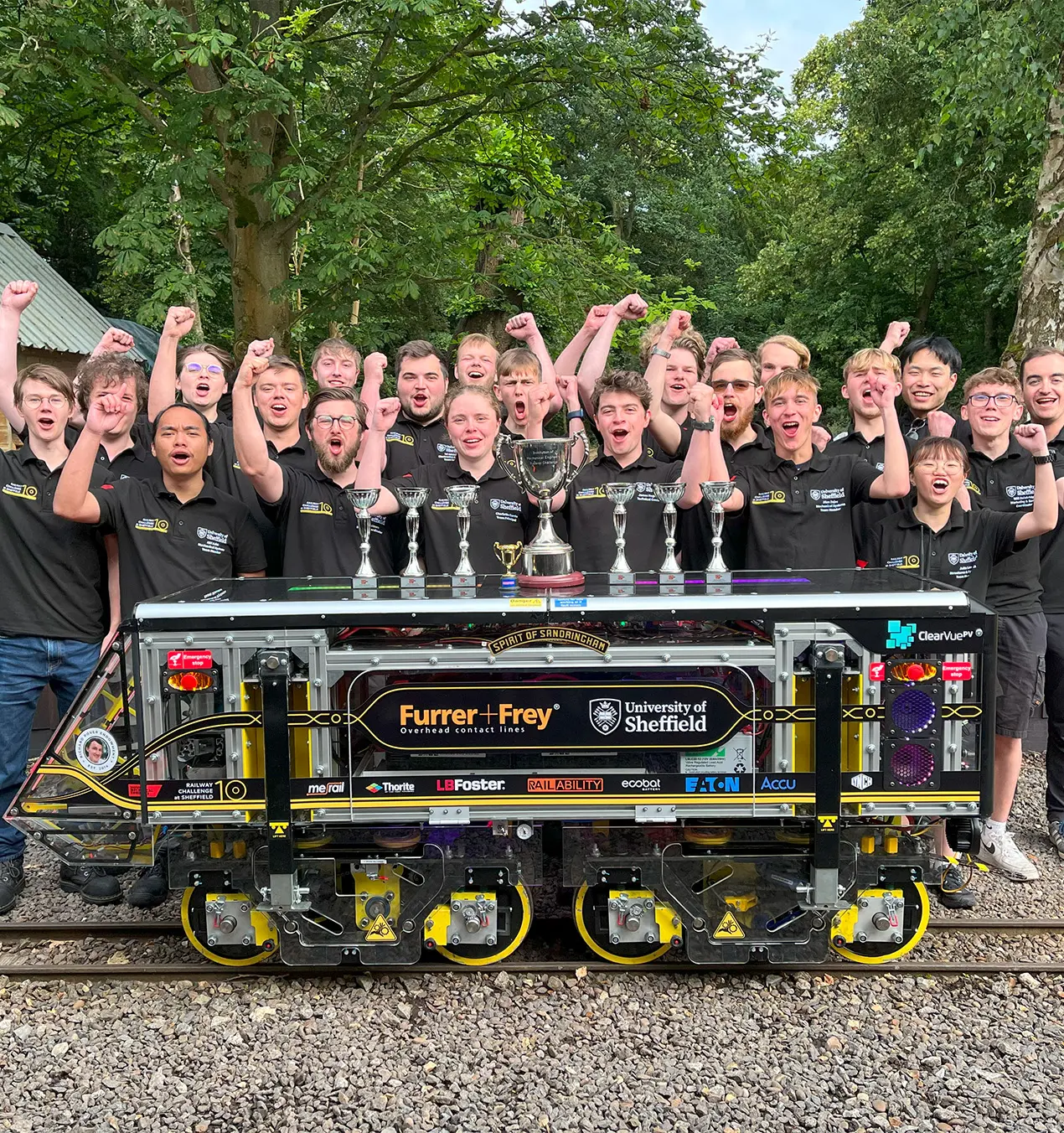 Locomotiefsucces voor het team van de Universiteit van Sheffield!